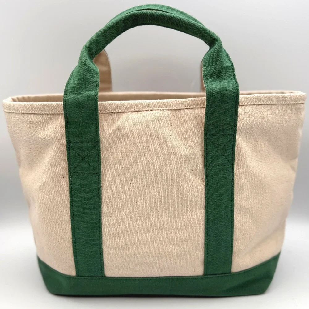 America & Beyond Beaded Olive Canvas Boat Tote Italian Picnic Market Bag NEW - Picture 2 of 7